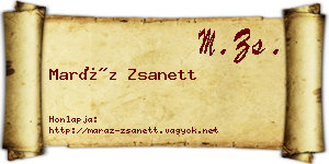 Maráz Zsanett névjegykártya